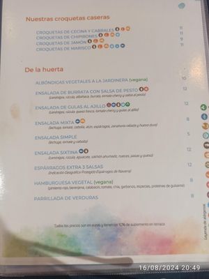 Albóndigas y hamburguesas caseras at Restaurante La Cantina Sixtina in A Coruna