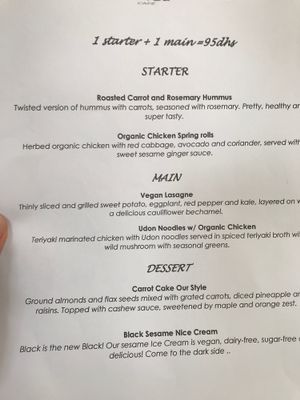 Menu of the day at Comptoir 102 in Dubai