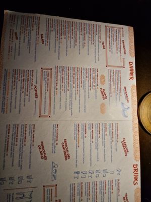 New view of menu at Cafe La Trova in Miami