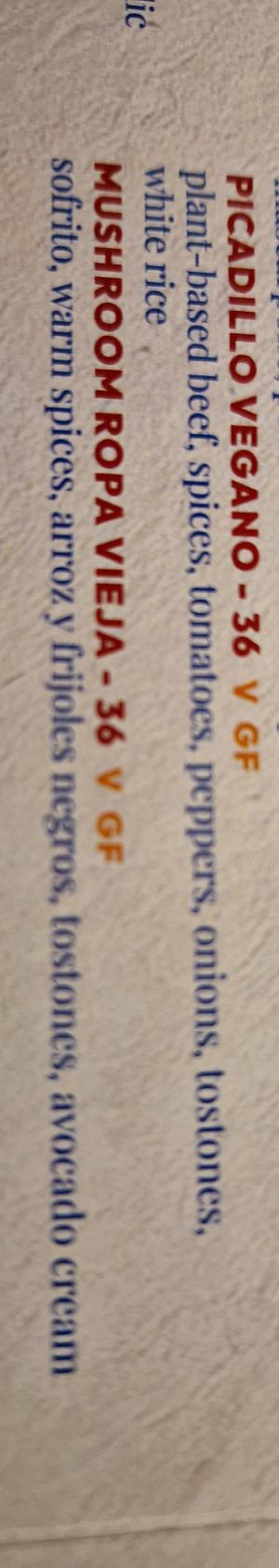 2 Vegan items at Cafe La Trova in Miami