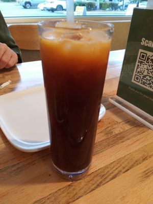 Thai iced tea at Taan Thai Cookery in North Bend