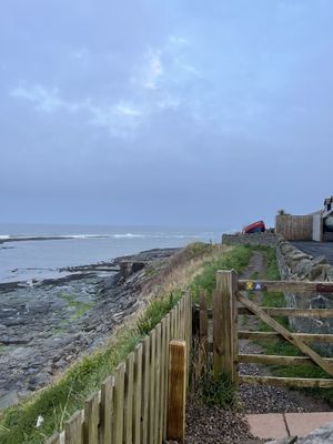 Beer garden view  at The Jolly Fisherman in Alnwick