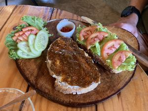 Sweet and salty autumn sandwich   at Nuturella in Koh Phangan