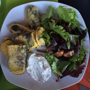 a la Fried Fish with tartar sauce - all vegan! at The Wala Room in Torremolinos