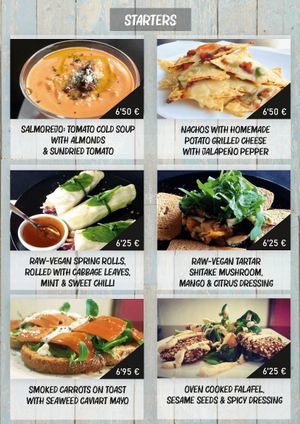 Starters at The Wala Room in Torremolinos