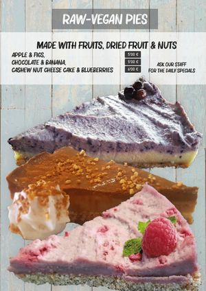 Raw Vegan Pies at The Wala Room in Torremolinos