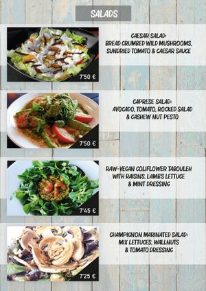 Salads at The Wala Room in Torremolinos