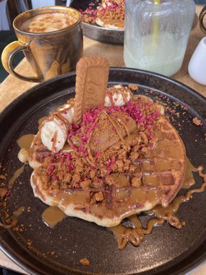  Biscoff stack loaded waffles  at Sùgh Ùr Café in Inverness