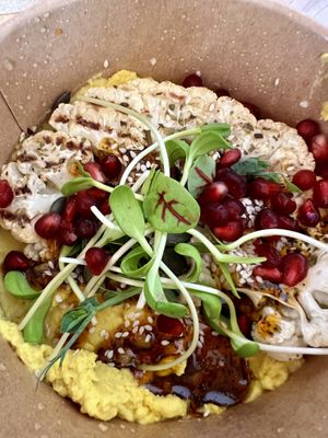 Soul bowl with cauliflower steak   at Sùgh Ùr Café in Inverness