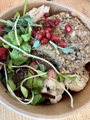 Salad with vegan haggis   at Sùgh Ùr Café in Inverness
