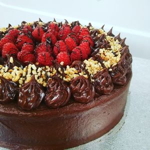 Chocolate and hazelnut cake commission at The Spotless Leopard - Food Van in Bristol