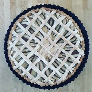 Pear frangipane tart, available to order. at The Spotless Leopard - Food Van in Bristol