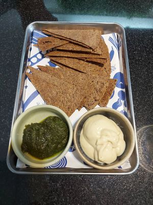 Perilla chips at Roasty in Chiang Mai