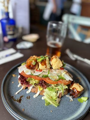 The fried tofu sourdough sandwich   at The Devonport Inn in Torpoint