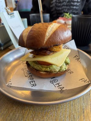 Breakfast bun  at Farm & Harper in Whitstable