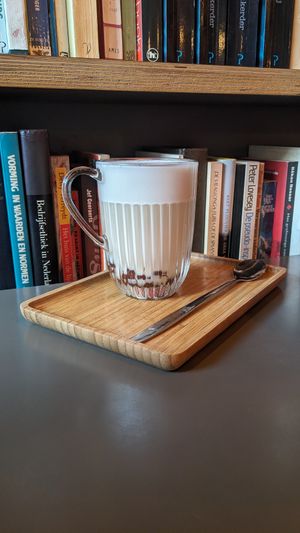 Vegan hot chocolate at Le Bal Infernal in Ghent