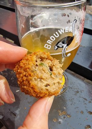 Vegan Bitterballen at Brouwerij 't IJ in Amsterdam