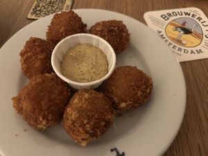 VG suck on my bitterballen  at Brouwerij 't IJ in Amsterdam