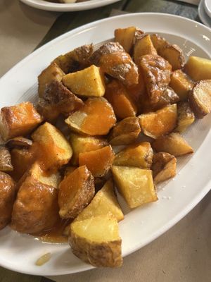 Patatas Bravas without the mayo  at La Platería in Madrid
