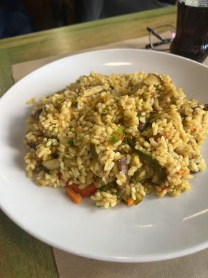Rice with mushrooms and vegetables  at La Platería in Madrid