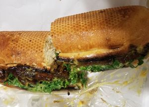 Omnick sandwich & a green smoothie at Drop Squad Kitchen in Wilmington