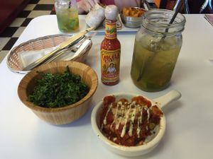 La Sage Na, kale salad and Mojito at Drop Squad Kitchen in Wilmington