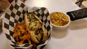 VSteak and Mac and Cheeze at Drop Squad Kitchen in Wilmington