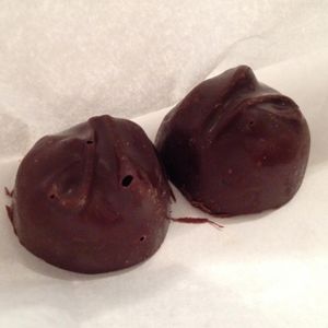vegan chocolates (raisin-filled) at Drop Squad Kitchen in Wilmington