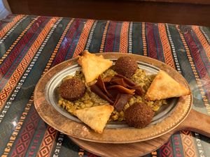Falafel&Sambusek with Babaganoush at Tenur in Berlin