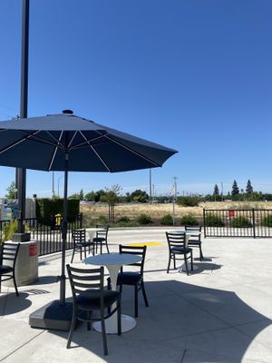 Outdoor Seating Available   at Smallcakes Cupcakery and Creamery in Modesto