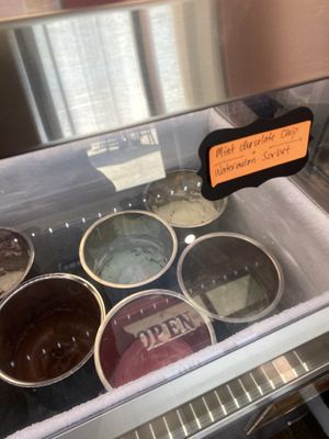 Spotted Watermelon Sorbet   at Smallcakes Cupcakery and Creamery in Modesto