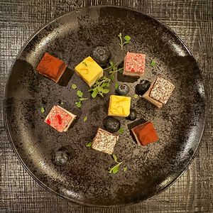 Sugar free vegan pastry by Sue Rotterdam. at Van der Valk Hotel Ridderkerk  in Ridderkerk