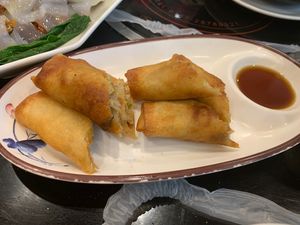 Veggie spring rolls. Really good    at LEE KEE Juyuan Hongkong Dimsum & Restaurant in Phuket