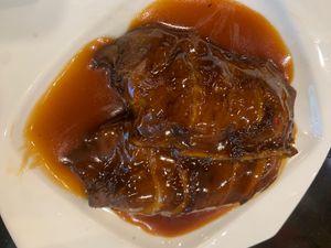 Vegan duck. I liked it    at LEE KEE Juyuan Hongkong Dimsum & Restaurant in Phuket