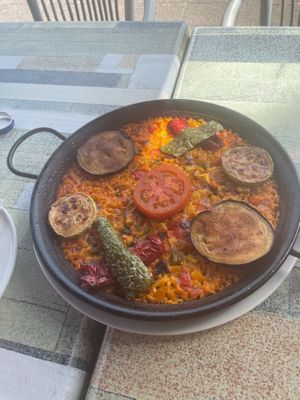 vegan paella take 2  at Estrella del Charco in Lanzarote
