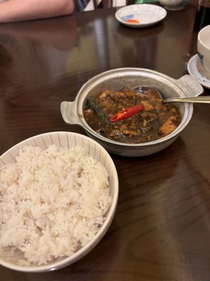 Eggplant tofu curry  at Bếp Chay Huệ Nhiên in Hanoi