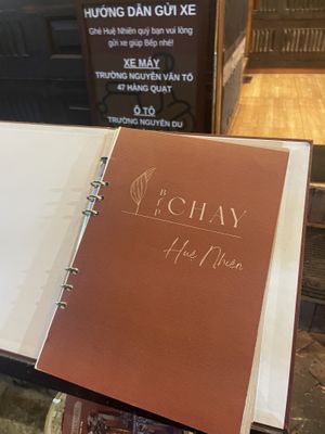 Menu  at Bếp Chay Huệ Nhiên in Hanoi