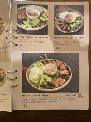 Menu  at Bếp Chay Huệ Nhiên in Hanoi