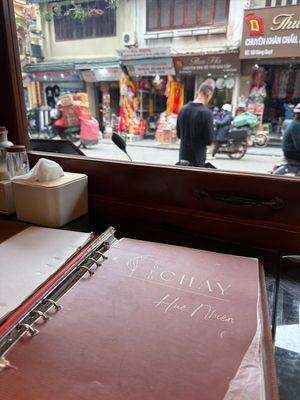 View without the fumes  at Bếp Chay Huệ Nhiên in Hanoi