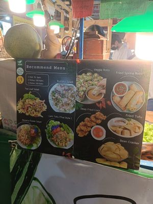 menu at Green Food in Chiang Mai