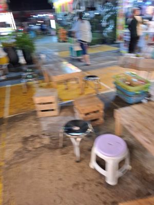Seating area at Green Food in Chiang Mai
