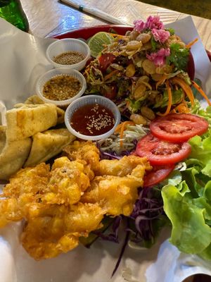 Meal for one - closeup at Green Food in Chiang Mai