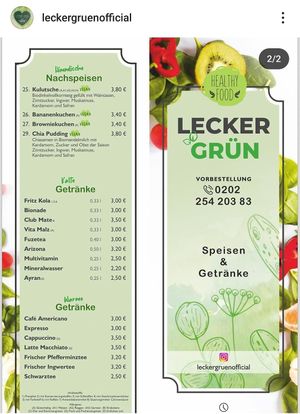 Nachspeisen und Getränke at Lecker Grün - Maybe closed in Wuppertal