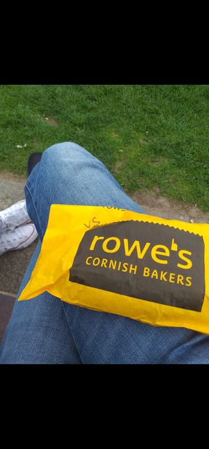 Vegan pasty. at Rowe's Cornish Bakers in Newquay