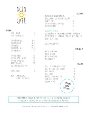 Menu: to eat at Noencafé in Oostende