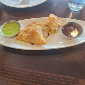 Vegetarian samosas at Himalayan Flavor in Idaho Falls