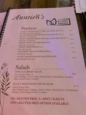 New menu 1  at Auntie8's Vietnamese Cuisine in Prospect