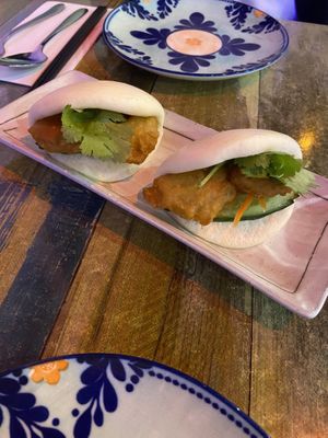 Crispy vegan chicken bao buns   at Auntie8's Vietnamese Cuisine in Prospect