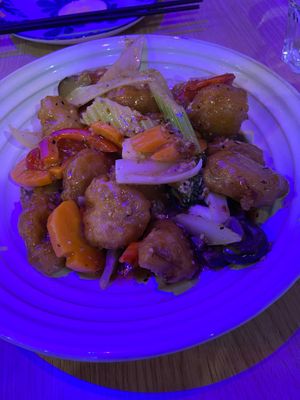 Lemongrass chilli vegan chicken stir fryy  at Auntie8's Vietnamese Cuisine in Prospect