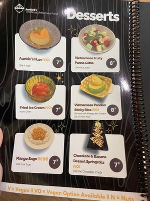 Dessert menu   at Auntie8's Vietnamese Cuisine in Prospect